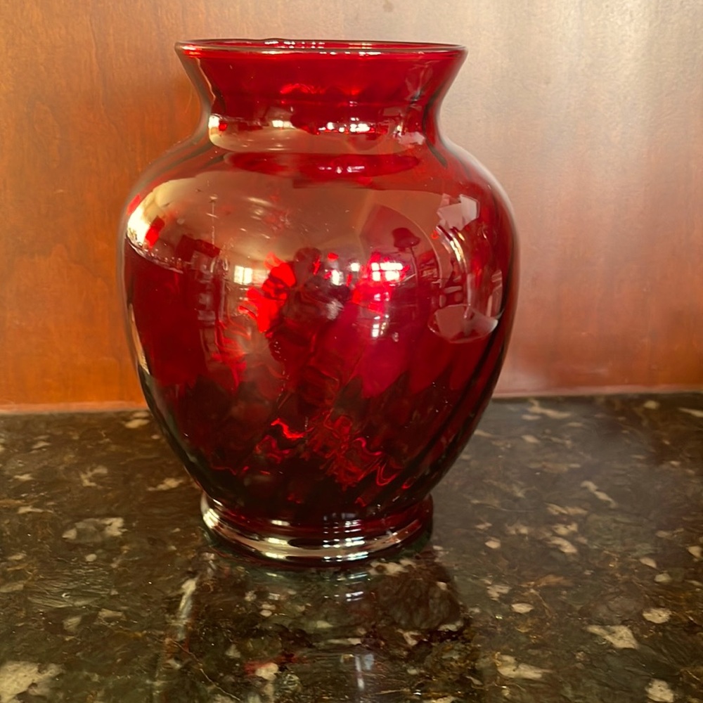 Ruby Red Vase